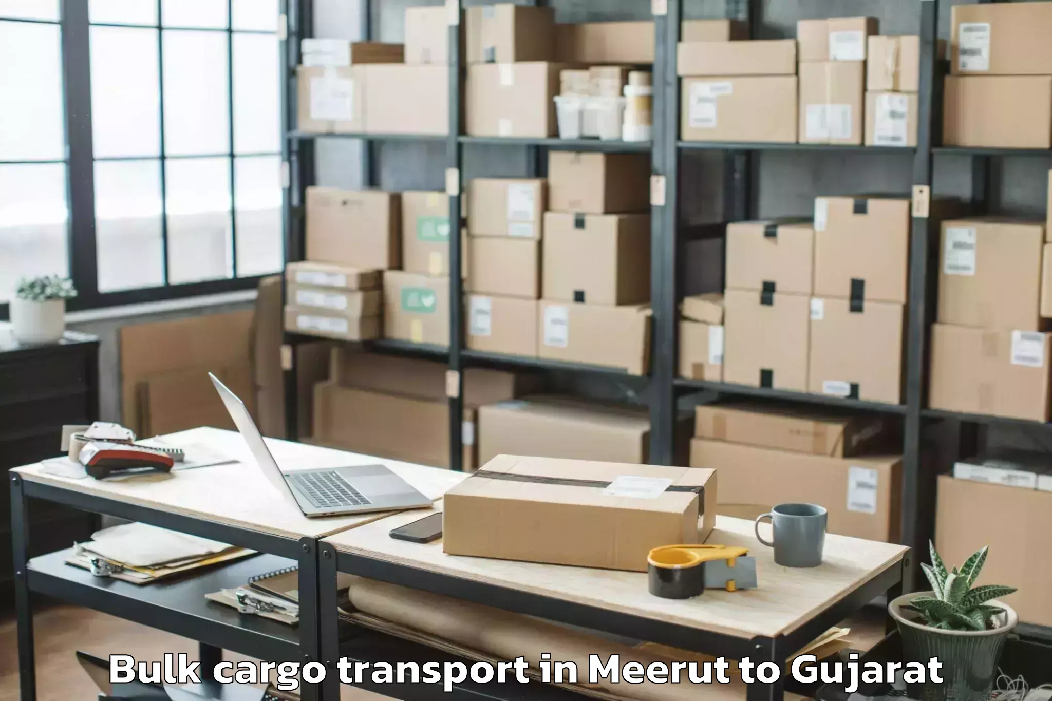 Meerut to Jamkandorna Bulk Cargo Transport Booking